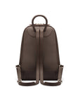 Ladies leather backpack, brown, back