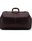 Large leather Gladstone holdall, brown, front