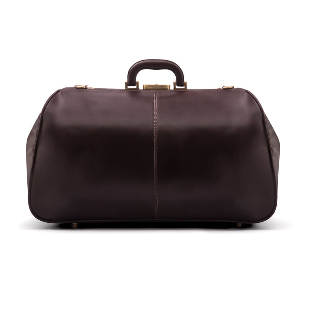Large leather Gladstone holdall, brown, back