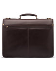 Brown Leather Hatton Briefcase With Solid Brass Lock