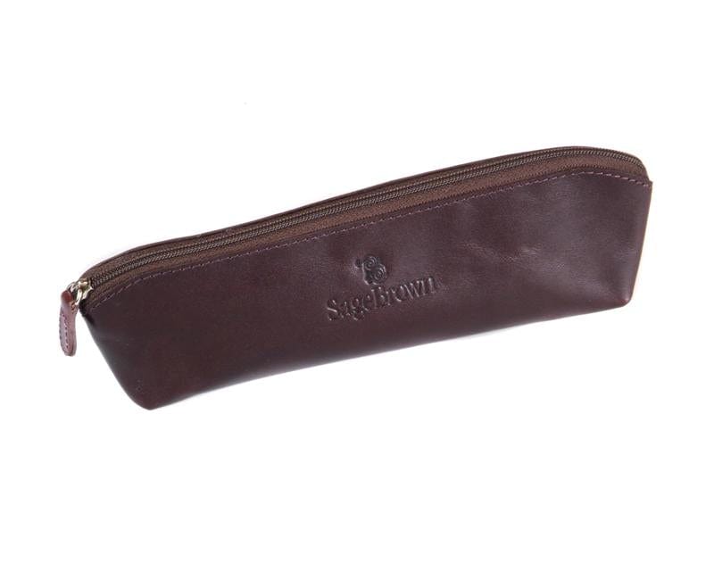 Brown Large Leather Pencil Case