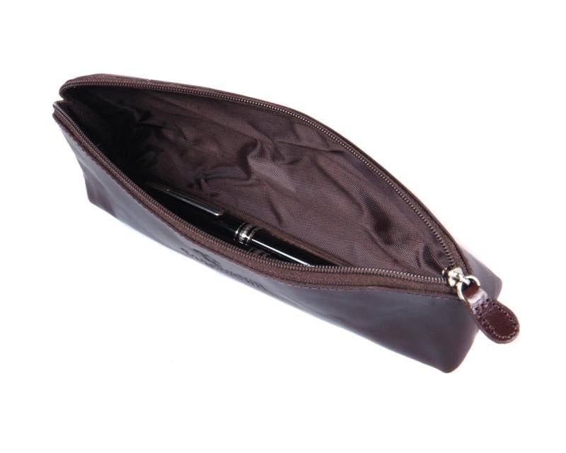 Brown Large Leather Pencil Case