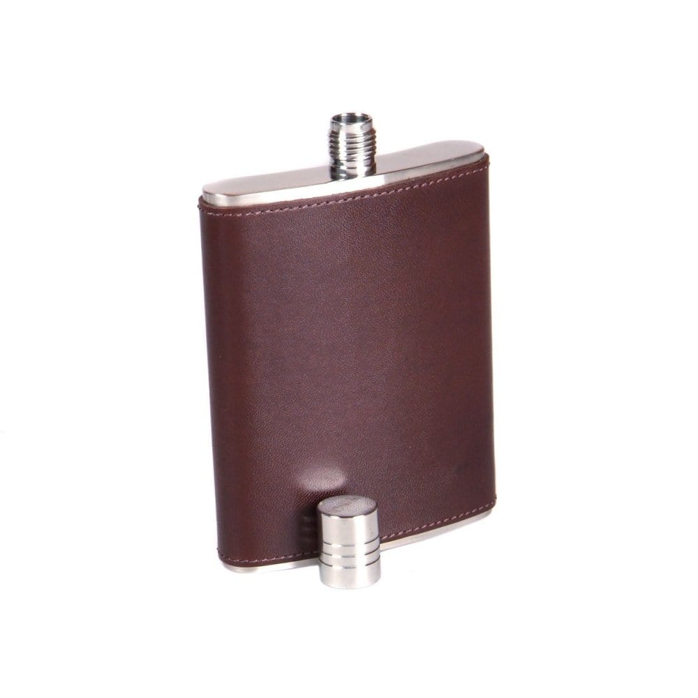 Brown Leather 5oz Hip Flask