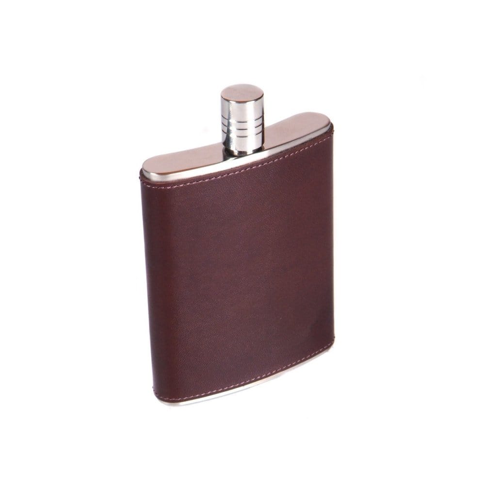 Brown Leather 5oz Hip Flask