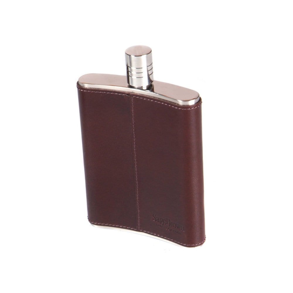 Brown Leather 5oz Hip Flask