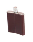 Brown Leather 5oz Hip Flask