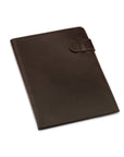 Leather document folder, brown, front