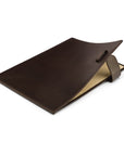 Leather document folder, brown, inside