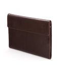 Leather envelope folder, brown, front