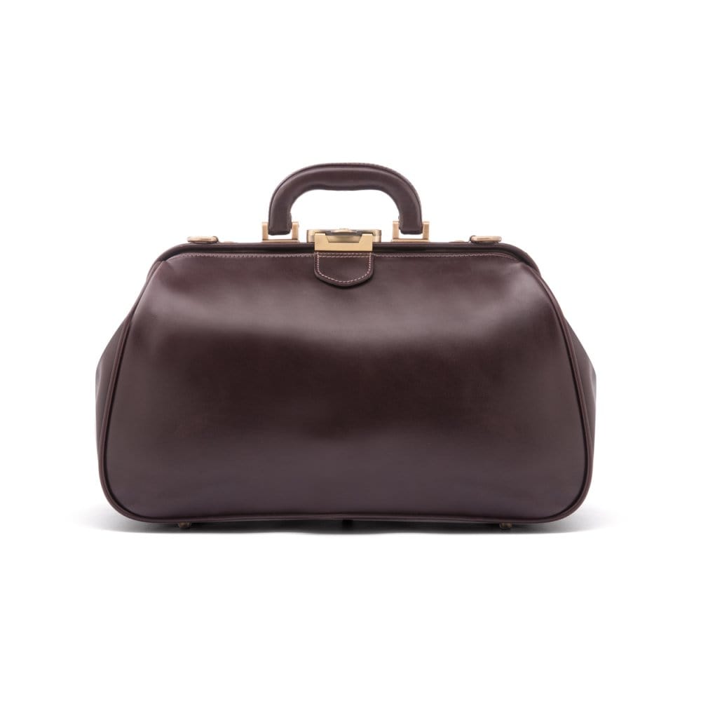 Gladstone Doctor Bag Faux Leather Briefcase Brown Weekend 