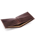 Brown Compact Leather Billfold Wallet With RFID Protection