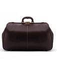 Leather Gladstone holdall, brown, front