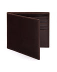 Men's leather billfold wallet, brown,, front