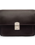 Brown Men's Leather A5 Expandable Clutch Bag