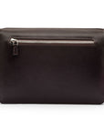 Brown Men's Leather A5 Expandable Clutch Bag