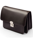 Brown Men's Leather A5 Expandable Clutch Bag