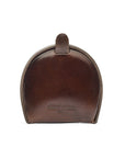 Moulded Compact Coin Purse - Brown