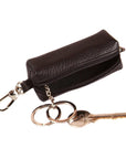 Brown Rectangular Leather Key Case