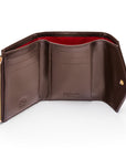 RFID blocking leather envelope purse, brown, inside