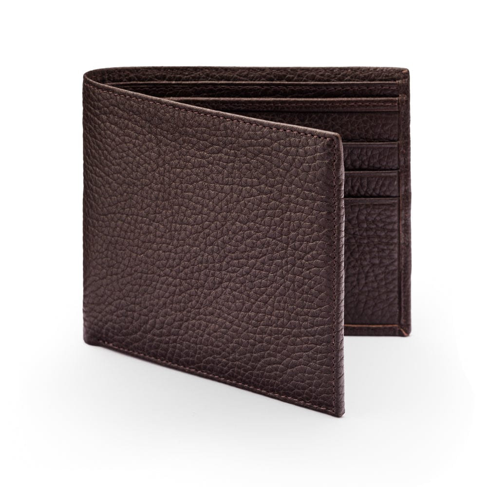 RFID wallet, brown, front