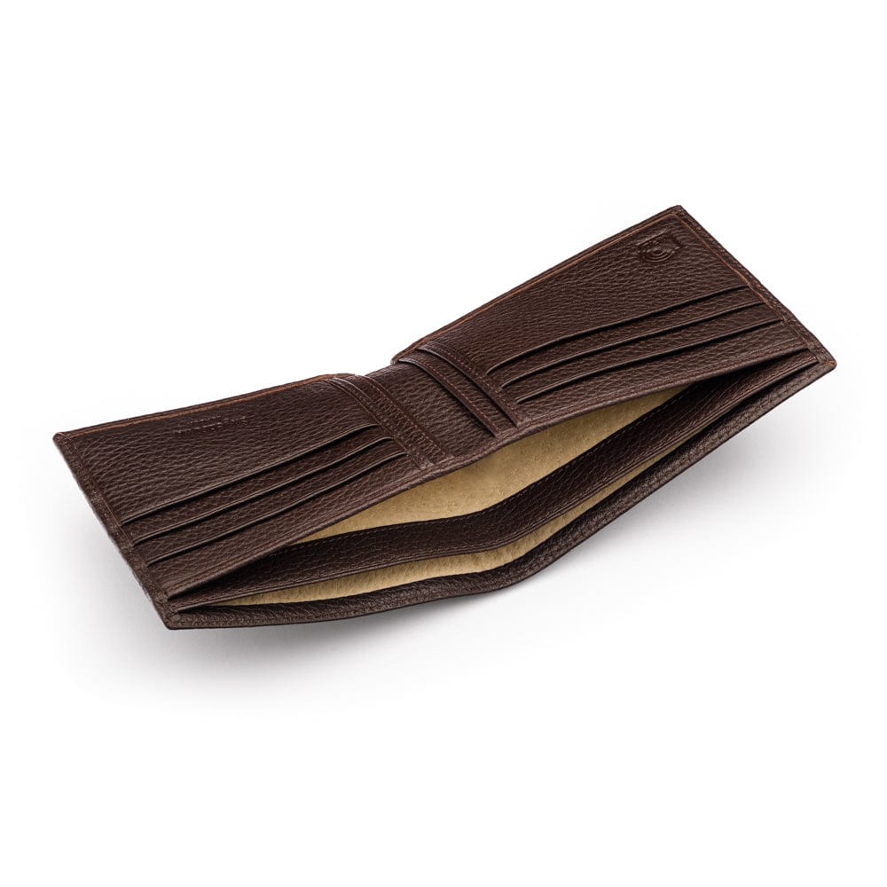 RFID wallet, brown, inside
