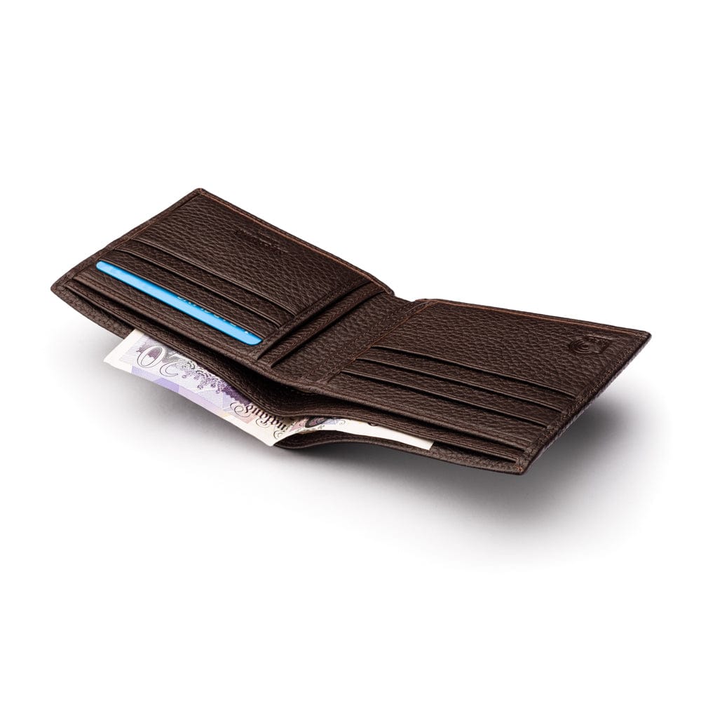 RFID wallet, brown, interior
