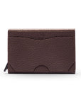 RFID pop-up credit card case, brown, front view