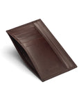 Brown Slim Flat Leather Pocket Jotter Card Wallet