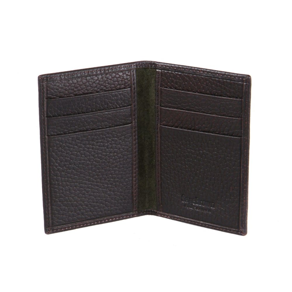 Brown Slim Leather Six Credit Card Case