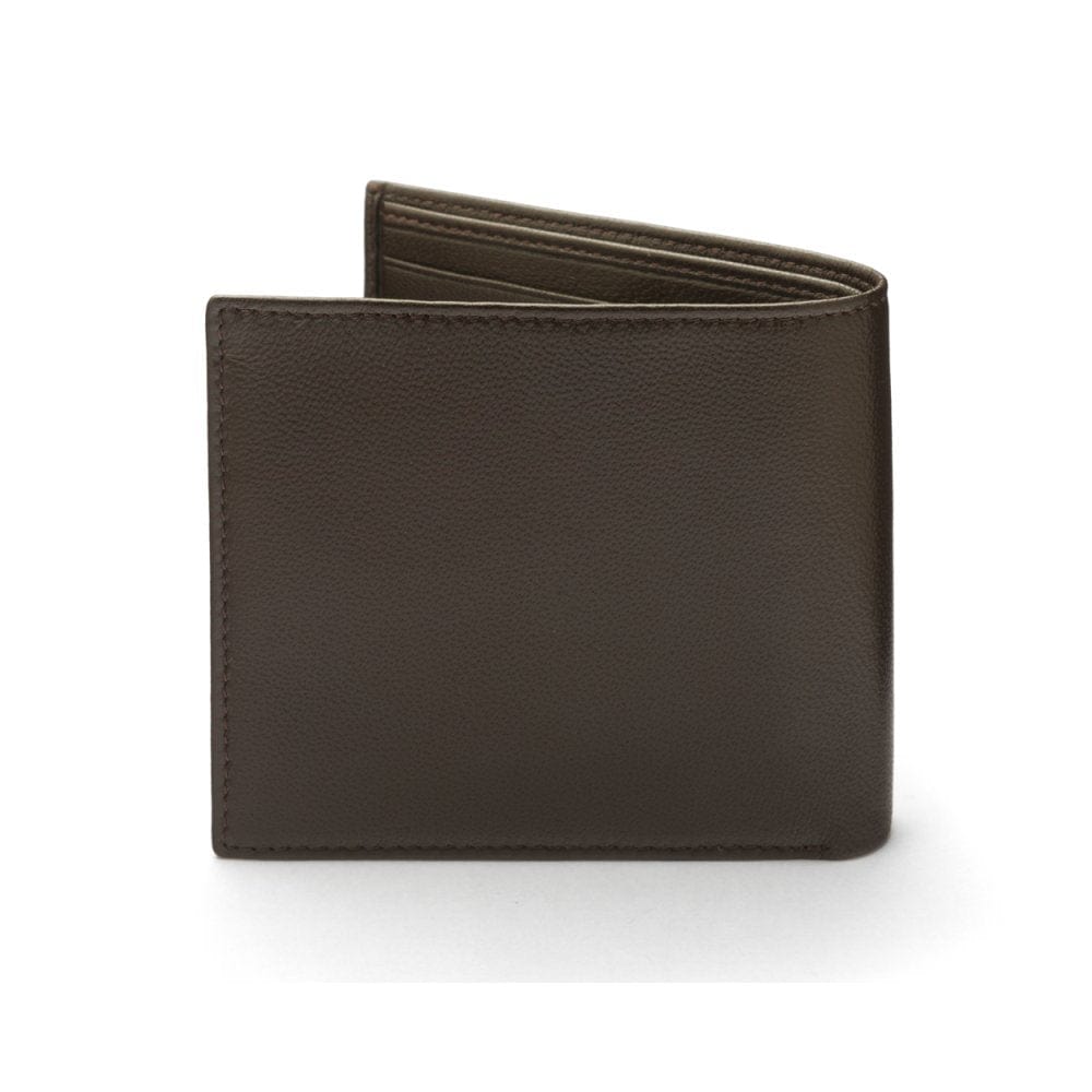 Brown Soft Leather Classic Billfold Wallet With 10 CC