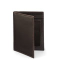 Brown Bi-Fold Soft Leather Credit Card Case with RFID Protection