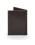 Brown Bi-Fold Soft Leather Credit Card Case with RFID Protection