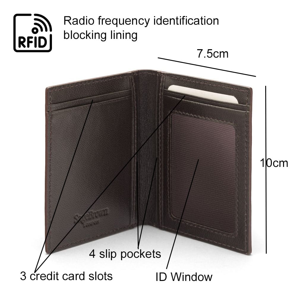Leather ID Card Holder Wallet Protector Cover Passport Protective