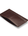 Brown Tall Flat Leather Wallet With 8 CC