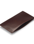 Brown Tall Flat Leather Wallet With 8 CC