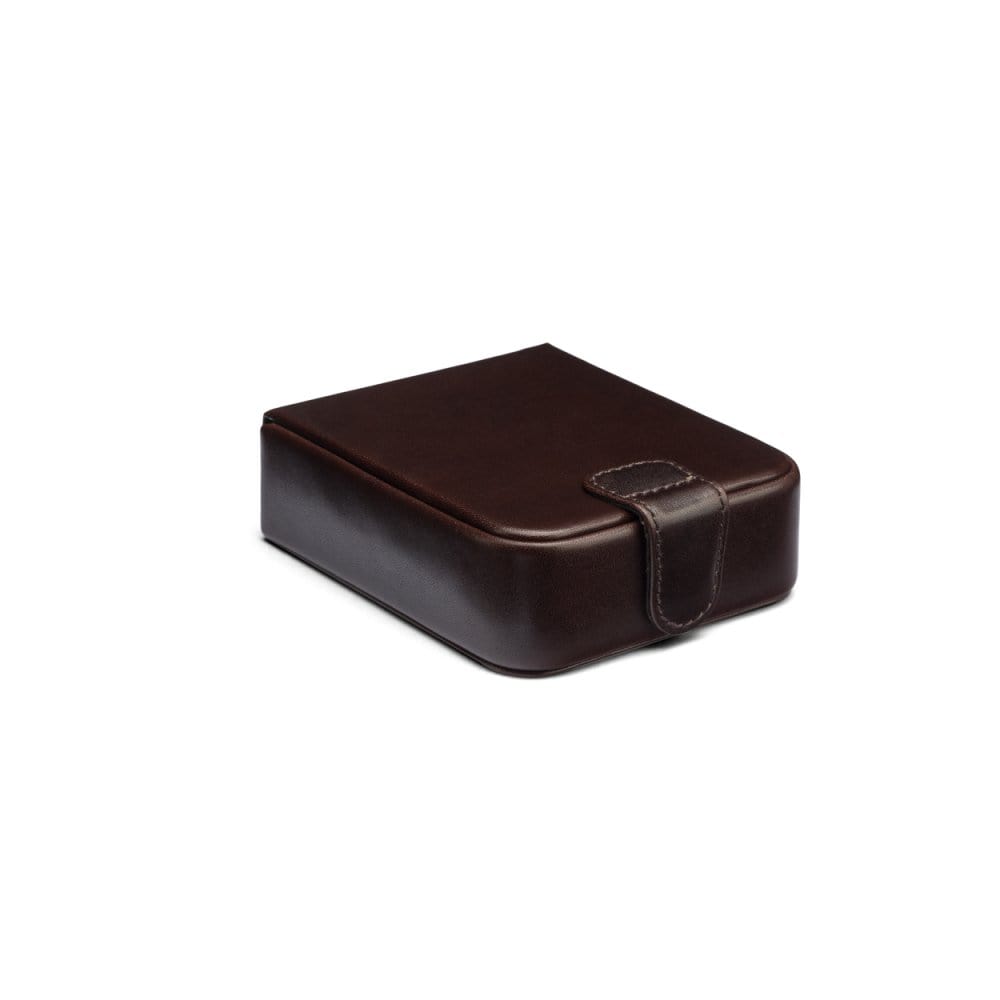 Leather accessory box, brown front