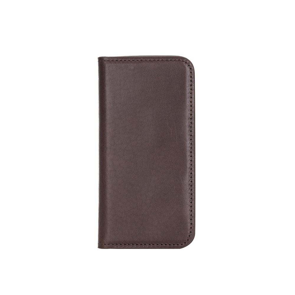 Brown With Green Leather iPhone 12 Mini Wallet Case 