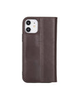 Brown With Green Leather iPhone 12 Or 12 Pro Wallet Case