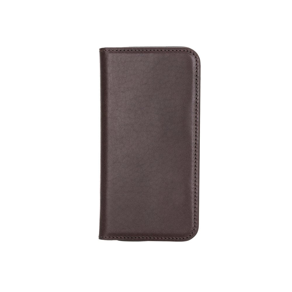 Brown With Green Leather iPhone 12 Or 12 Pro Wallet Case