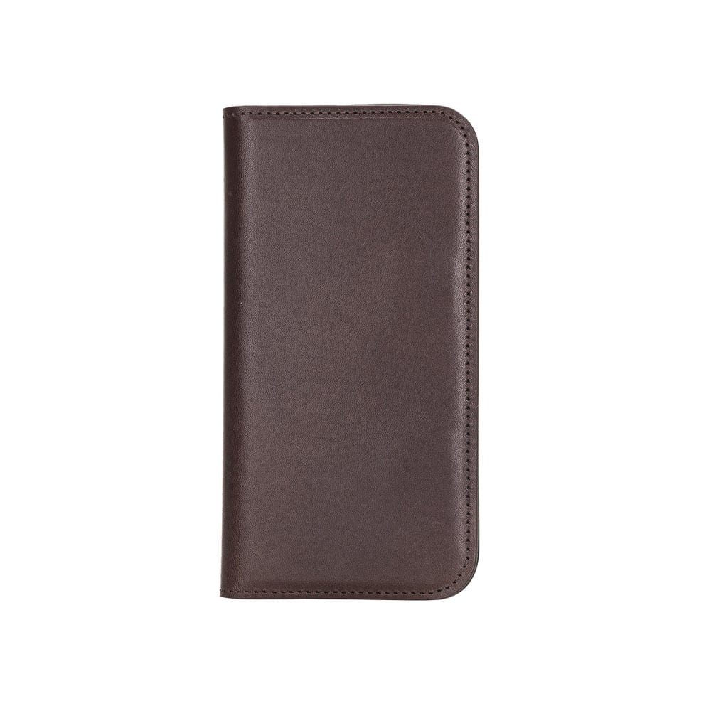 Brown With Green Leather iPhone 12 Pro Max Wallet Case 