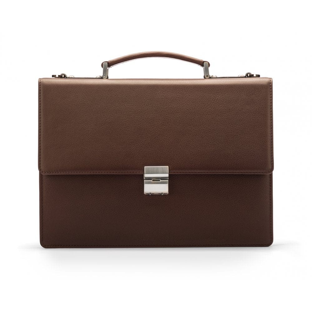 Brown York 13" Leather Briefcase