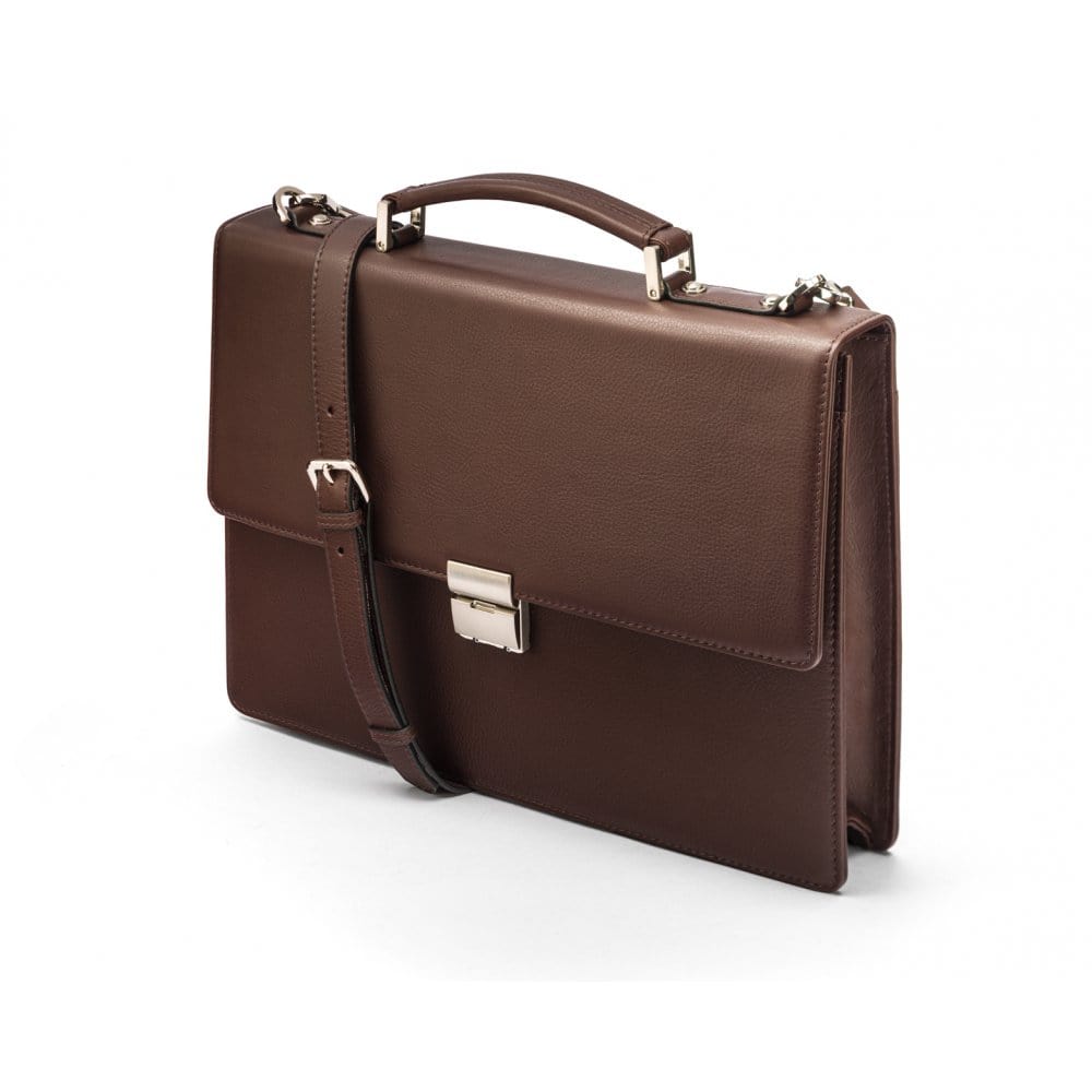 Brown York 13" Leather Briefcase