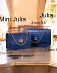 Dimensions of the Julia and mini Julia bags