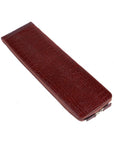 Burgundy Croc With Red Men's Leather Travel Tie Case