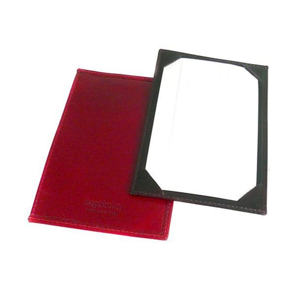 Burgundy Flat Leather Pocket Jotter