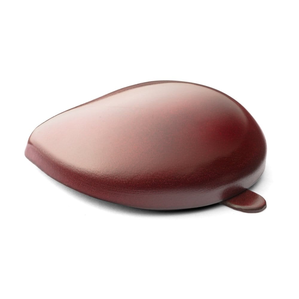 Moulded Compact Coin Purse - Burgundy