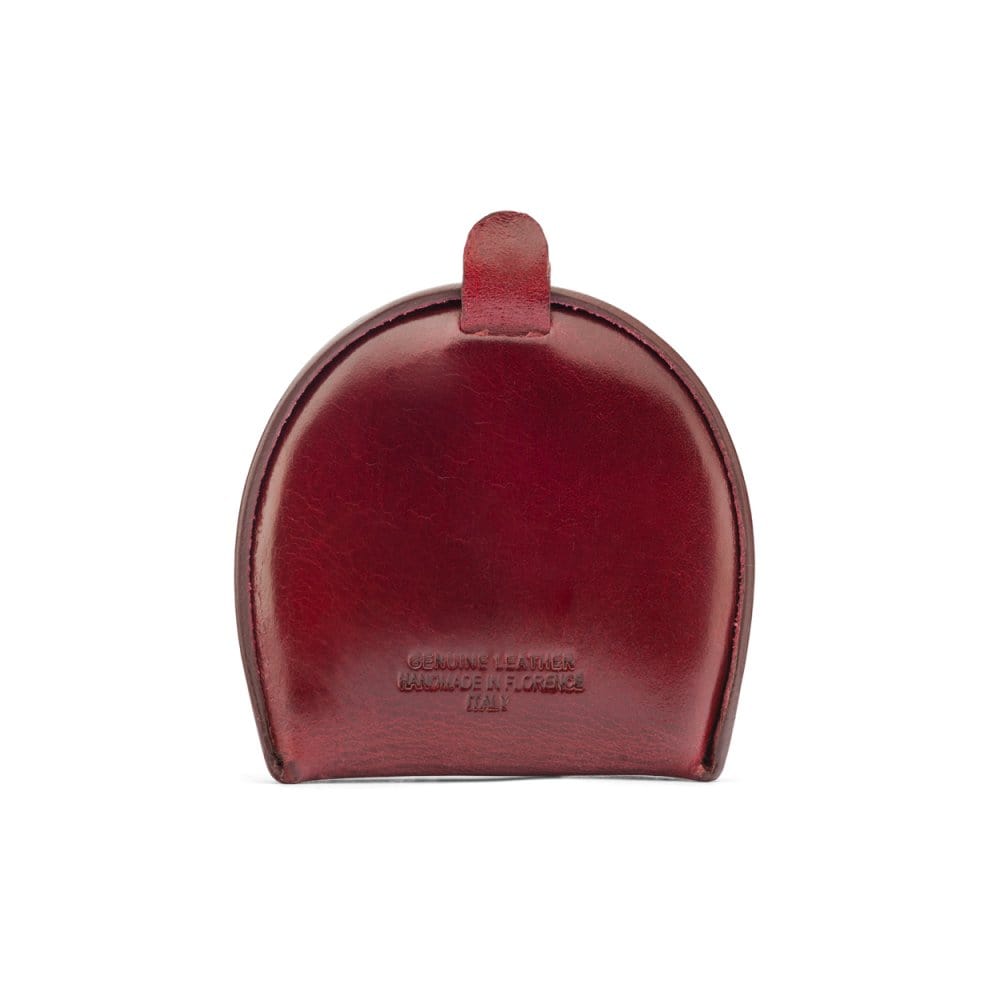 Moulded Compact Coin Purse - Burgundy