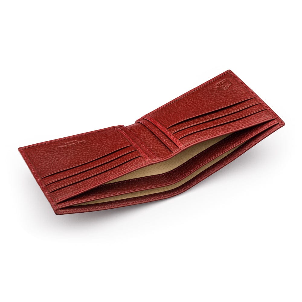 RFID wallet, burgundy, inside