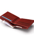 RFID wallet, burgundy, interior