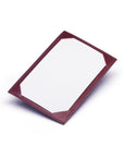 Burgundy Slim Flat Leather Pocket Jotter Card Wallet